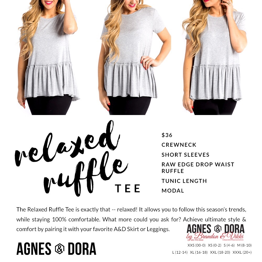Agnes & Dora Relaxed Ruffle Tee Large - Picture 5 of 5